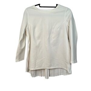 lululemon Pleat On Long Sleeve Top Small Sheer Ruffle Back Femininecore